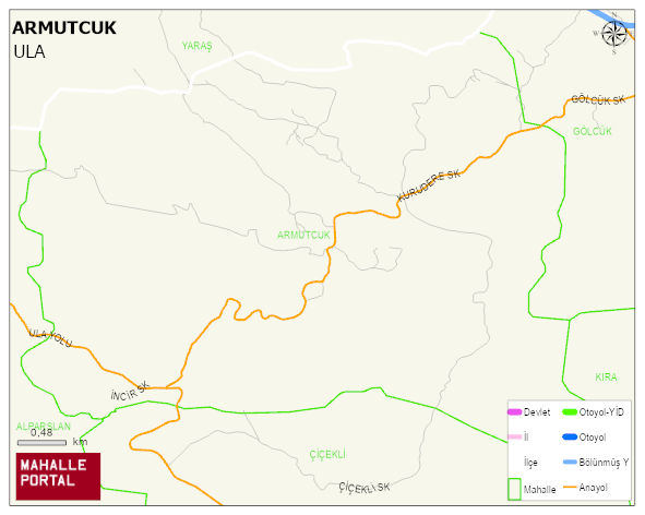 ARMUTCUK Mahallesi Haritası | Coğrafi Yapı ve Detaylı Haritası