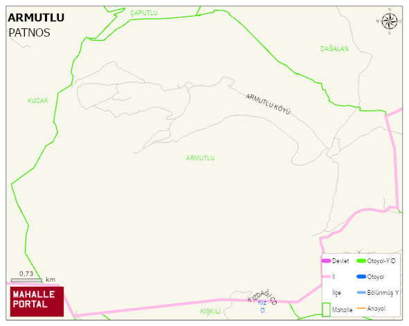 ARMUTLU Köyü Haritası | Coğrafi Yapı ve Detaylı Haritası