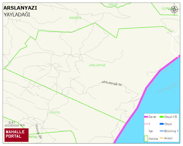 ARSLANYAZI Mahallesi Haritası | Sayısal Bölge Görünümü