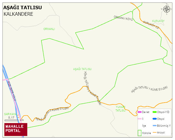 AŞAĞI TATLISU Mahallesi Haritası | Mahalle Sokak Haritası