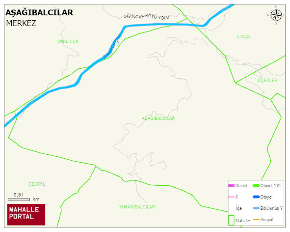 AŞAĞIBALCILAR Köyü Haritası | Mahalle ve Köy Sınırı