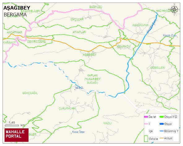 AŞAĞIBEY Mahallesi Haritası | Detaylı Köy ve Mahalle Görünümü