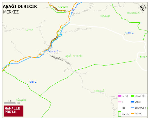 AŞAĞI DERECİK Köyü Haritası | Mahalle Sokak Haritası