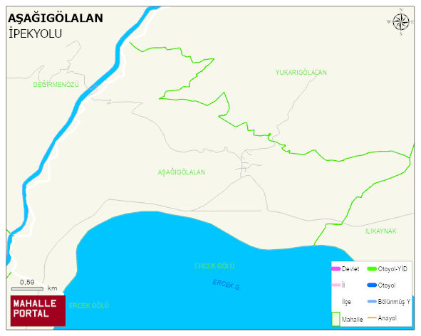 AŞAĞIGÖLALAN Mahallesi Haritası | Detaylı Köy ve Mahalle Görünümü