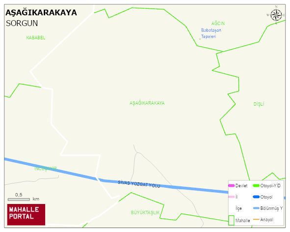 AŞAĞIKARAKAYA Köyü Haritası | Coğrafi Yapı ve Detaylı Haritası