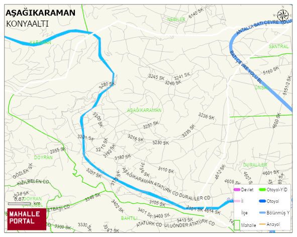 AŞAĞIKARAMAN Mahallesi Haritası | Uydu Görüntüsü ve Harita Detayları