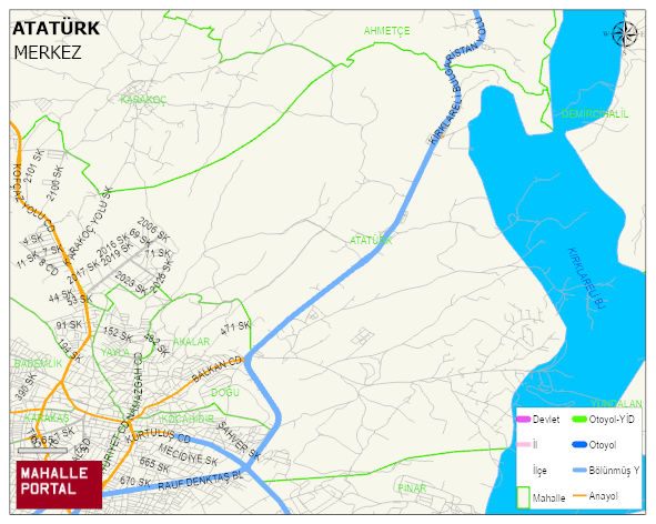 ATATÜRK Mahallesi Haritası | İnteraktif Köy ve Mahalle Sınırları