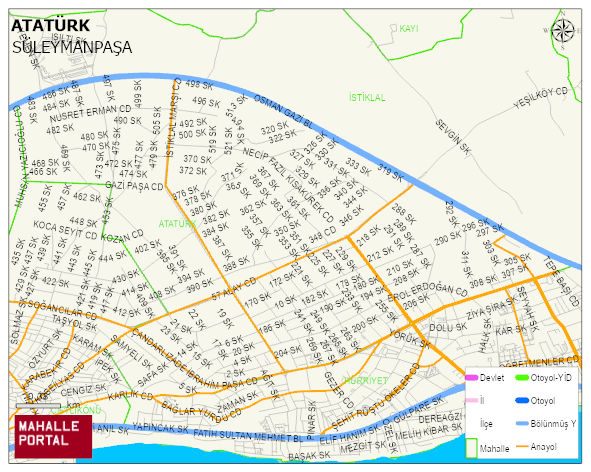 ATATÜRK Mahallesi Haritası | Sayısal Bölge Görünümü