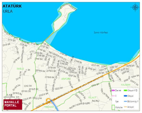 ATATÜRK Mahallesi Haritası | Mahalle ve Köy Sınırı