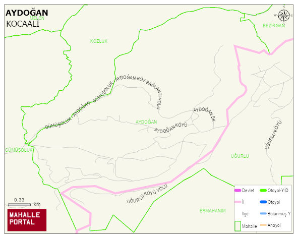 AYDOĞAN Mahallesi Haritası | Yükselti ve Doğa Özellikleri