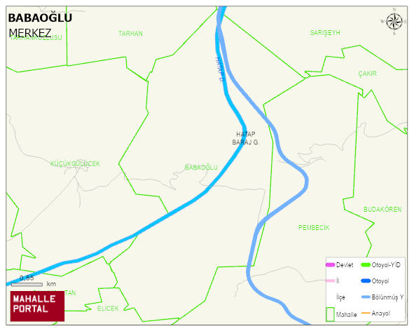 BABAOĞLU Köyü Haritası | Yükselti ve Doğa Özellikleri