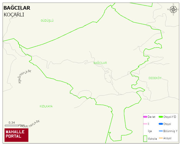 BAĞCILAR Mahallesi Haritası | Dağlar, Ovalar ve Akarsu Bilgileri
