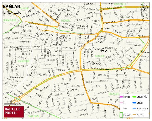 BAĞLAR Mahallesi Haritası | Detaylı Köy ve Mahalle Görünümü