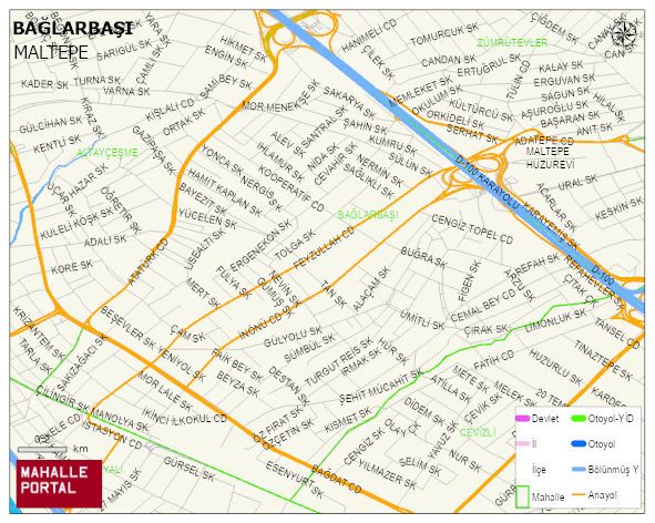BAĞLARBAŞI Mahallesi Haritası | Güncel Mahalle ve Köy Haritası