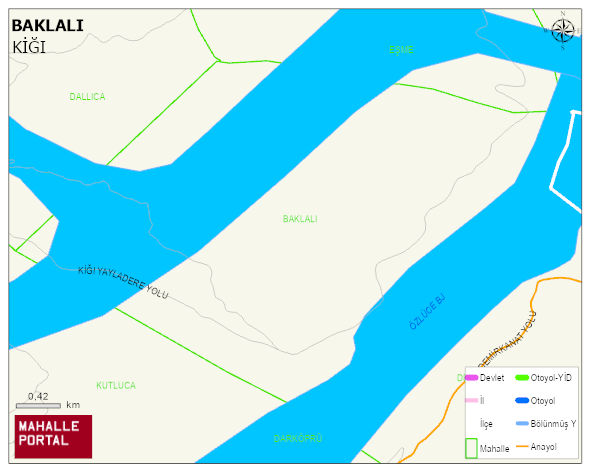 BAKLALI Köyü Haritası | İnteraktif Köy ve Mahalle Sınırları
