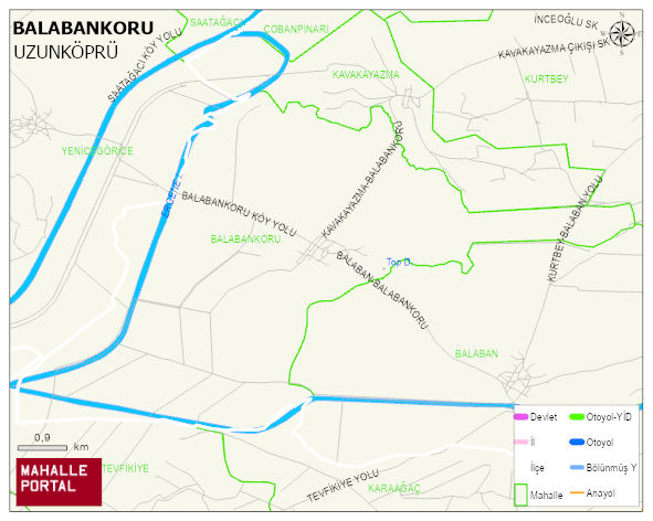 BALABANKORU Köyü Haritası | İnteraktif Köy ve Mahalle Sınırları