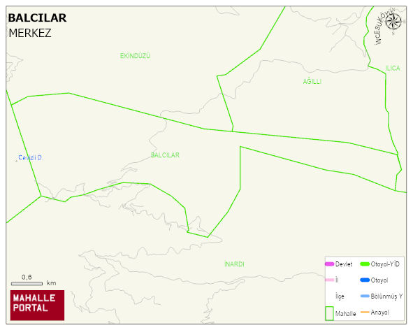 BALCILAR Köyü Haritası | Yükselti ve Doğa Özellikleri