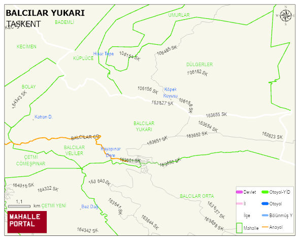 BALCILAR YUKARI Mahallesi Haritası | Güncel Mahalle ve Köy Haritası