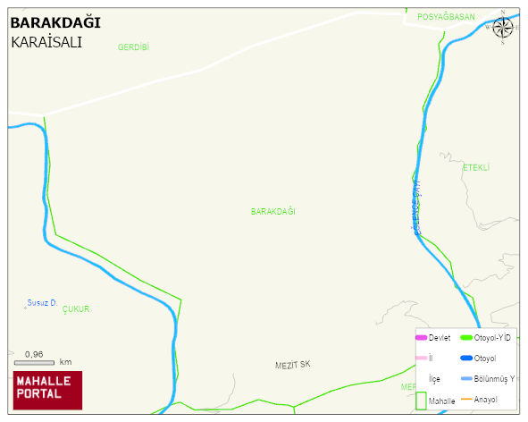 BARAKDAĞI Mahallesi Haritası | Yükselti ve Doğa Özellikleri