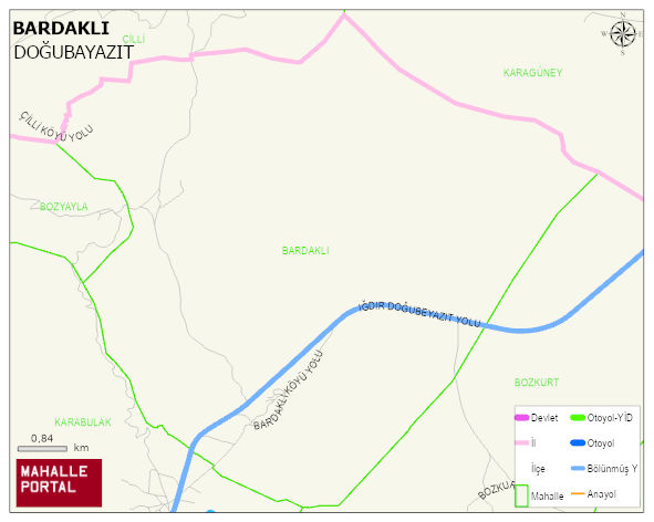 BARDAKLI Köyü Haritası | Detaylı Köy ve Mahalle Görünümü