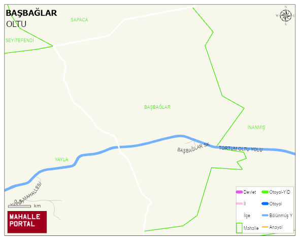 BAŞBAĞLAR Mahallesi Haritası | Dağlar, Ovalar ve Akarsu Bilgileri
