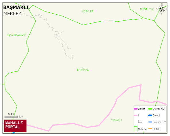 BAŞMAKLI Köyü Haritası | Yükselti ve Doğa Özellikleri