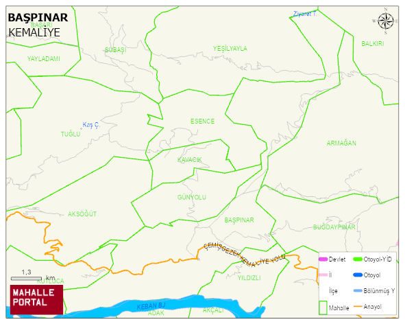 BAŞPINAR Köyü Haritası | İnteraktif Köy ve Mahalle Sınırları