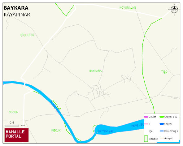BAYKARA Mahallesi Haritası | Mahalle ve Köy Sınırı