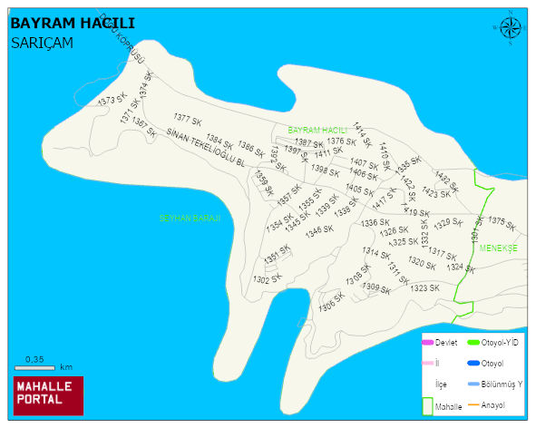 BAYRAM HACILI Mahallesi Haritası | Mahalle Sokak Haritası