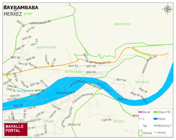 BAYRAMBABA Mahallesi Haritası | Detaylı Köy ve Mahalle Görünümü