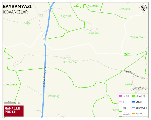 BAYRAMYAZI Köyü Haritası | Mahalle ve Köy Sınırı