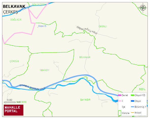 BELKAVAK Köyü Haritası | Coğrafi Yapı ve Detaylı Haritası