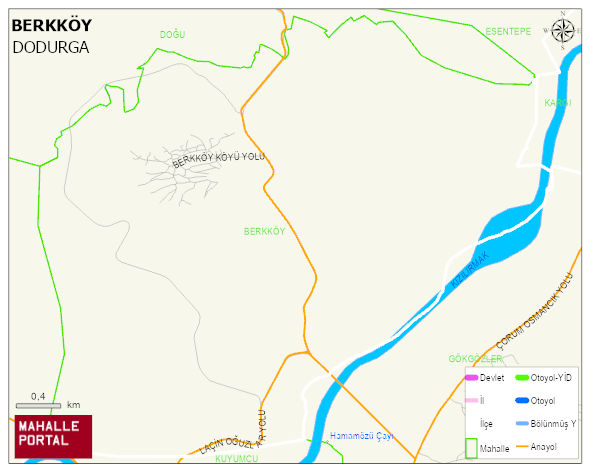 BERKKÖY Köyü Haritası | Detaylı Köy ve Mahalle Görünümü