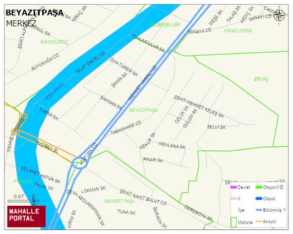BEYAZITPAŞA Mahallesi Haritası | İnteraktif Köy ve Mahalle Sınırları