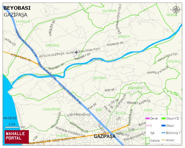 BEYOBASI Mahallesi Haritası | Detaylı Köy ve Mahalle Görünümü