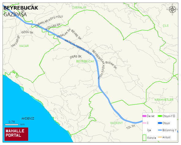 BEYREBUCAK Mahallesi Haritası | İnteraktif Köy ve Mahalle Sınırları