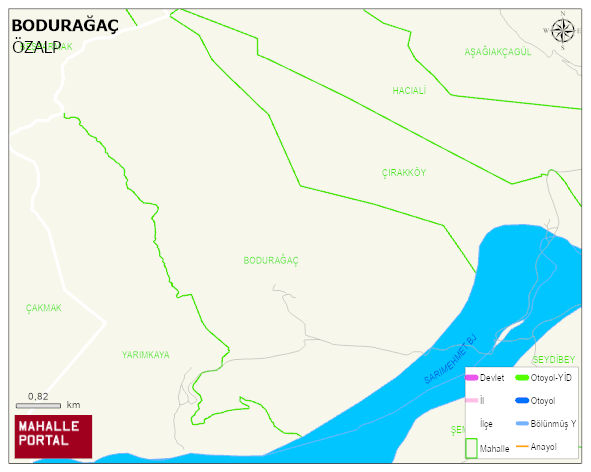 BODURAĞAÇ Mahallesi Haritası | Detaylı Köy ve Mahalle Görünümü