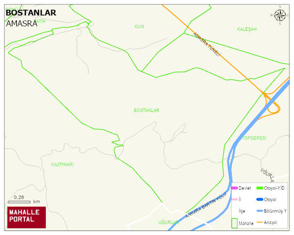 BOSTANLAR Köyü Haritası | Güncel Mahalle ve Köy Haritası