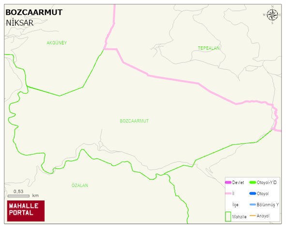 BOZCAARMUT Köyü Haritası | İnteraktif Köy ve Mahalle Sınırları