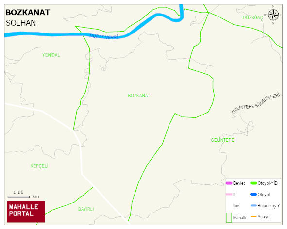 BOZKANAT Köyü Haritası | İnteraktif Köy ve Mahalle Sınırları