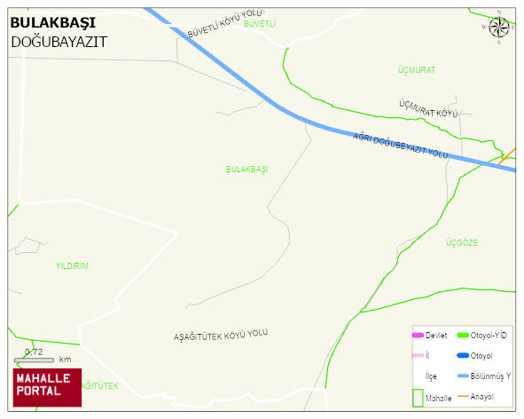 BULAKBAŞI Köyü Haritası | Yükselti ve Doğa Özellikleri