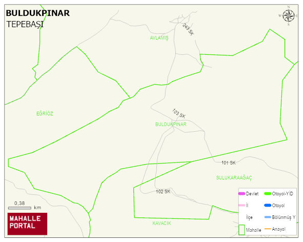 BULDUKPINAR Mahallesi Haritası | Dağlar, Ovalar ve Akarsu Bilgileri