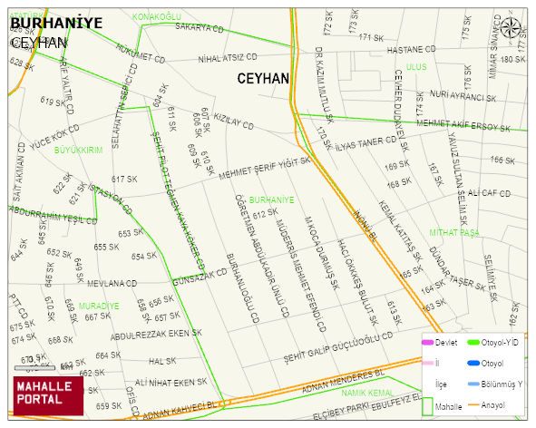 BURHANİYE Mahallesi Haritası | İnteraktif Köy ve Mahalle Sınırları