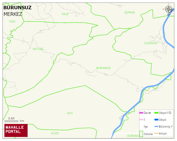 BURUNSUZ Köyü Haritası | Detaylı Köy ve Mahalle Görünümü
