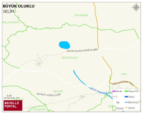BÜYÜK OLUKLU Köyü Haritası | Mahalle ve Köy Sınırı