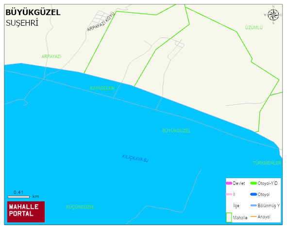 BÜYÜKGÜZEL Köyü Haritası | Güncel Mahalle ve Köy Haritası