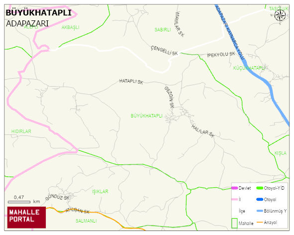 BÜYÜKHATAPLI Mahallesi Haritası | İnteraktif Köy ve Mahalle Sınırları