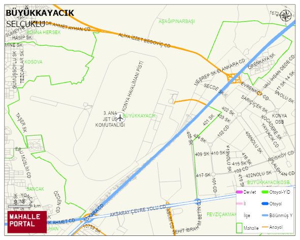 BÜYÜKKAYACIK Mahallesi Haritası | Coğrafi Yapı ve Detaylı Haritası
