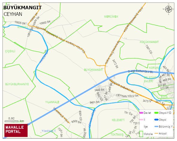 BÜYÜKMANGIT Mahallesi Haritası | Mahalle ve Köy Sınırı