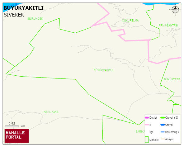 BÜYÜKYAKITLI Mahallesi Haritası | Coğrafi Yapı ve Detaylı Haritası